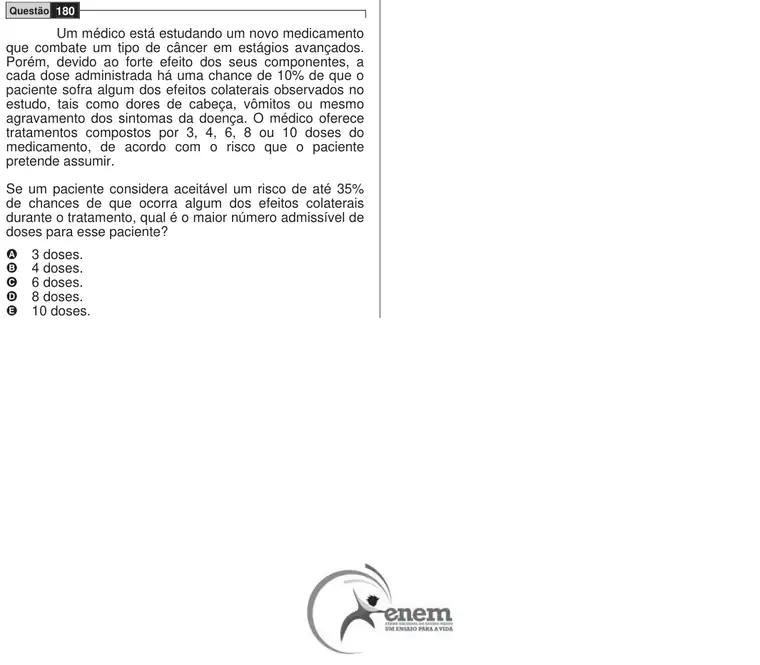 Imagem da questão 180 do ENEM 2009