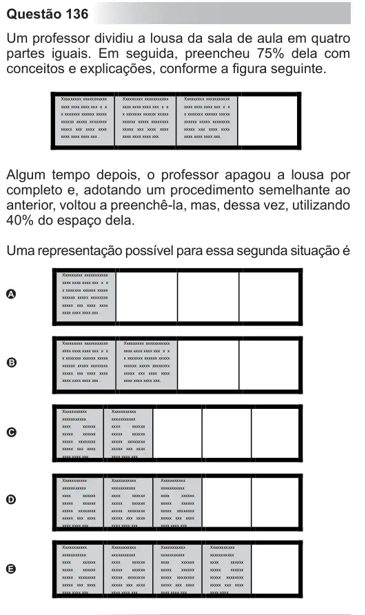 Imagem da questão 136 do ENEM 2010