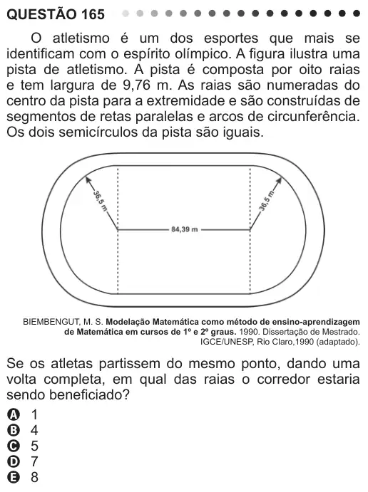 Imagem da questão 165 do ENEM 2011