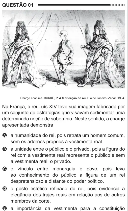 Imagem da questão 1 do ENEM 2012