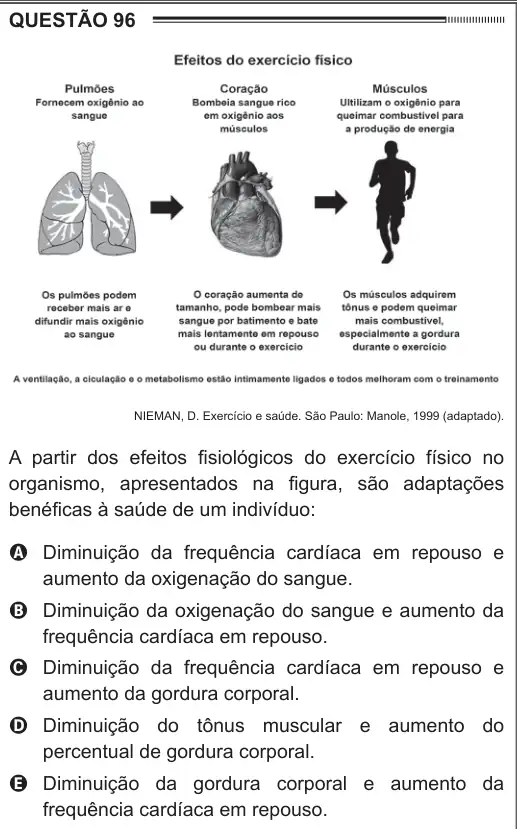 Imagem da questão 96 do ENEM 2012