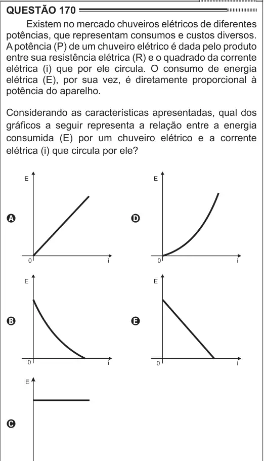 Imagem da questão 170 do ENEM 2012