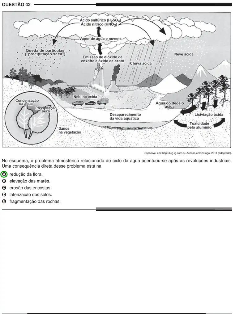 Imagem da questão 42 do ENEM 2013