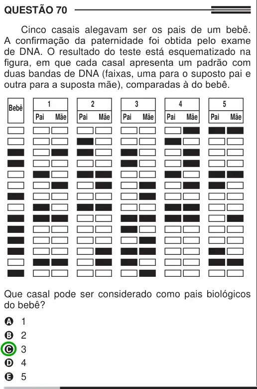 Imagem da questão 70 do ENEM 2013