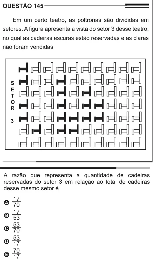 Imagem da questão 145 do ENEM 2013