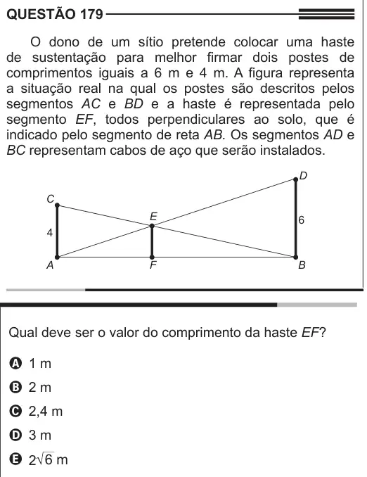 Imagem da questão 179 do ENEM 2013