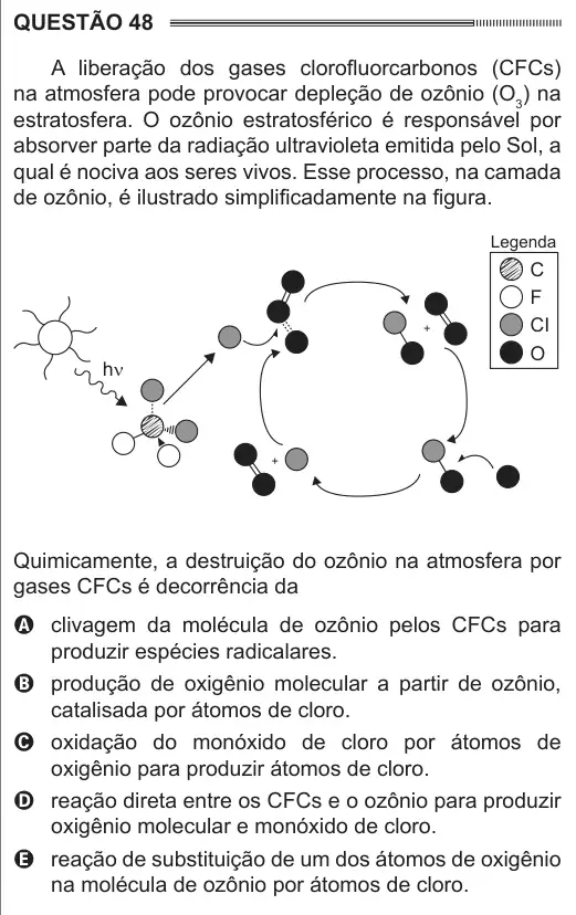 Imagem da questão 48 do ENEM 2014