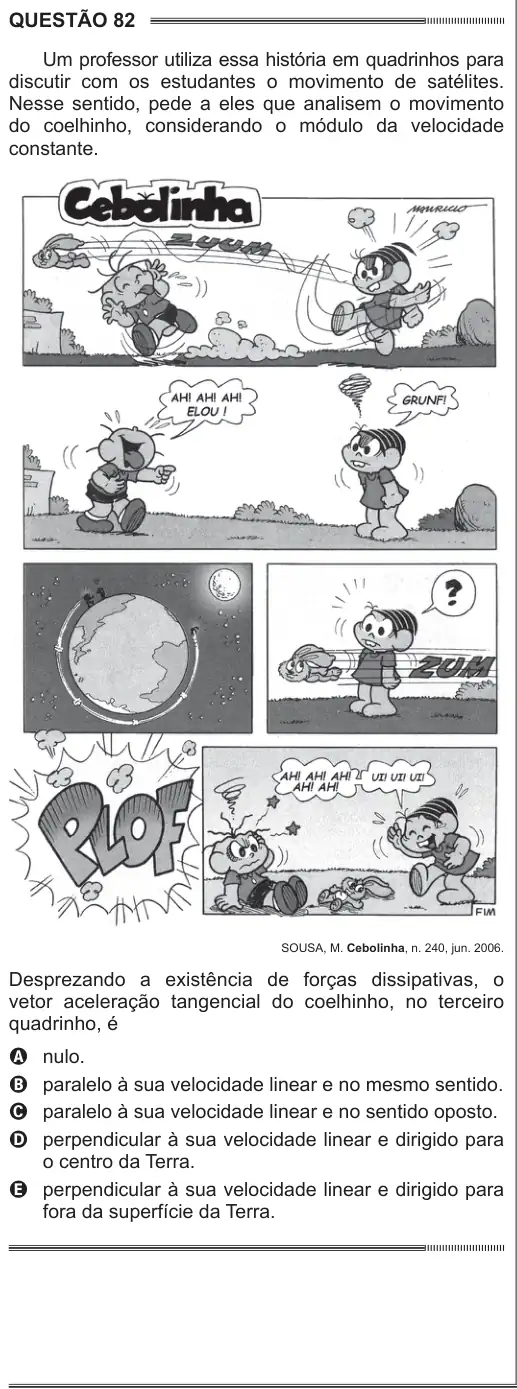 Imagem da questão 82 do ENEM 2014