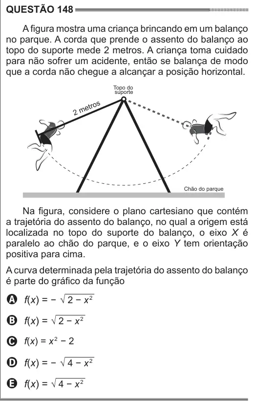 Imagem da questão 148 do ENEM 2014