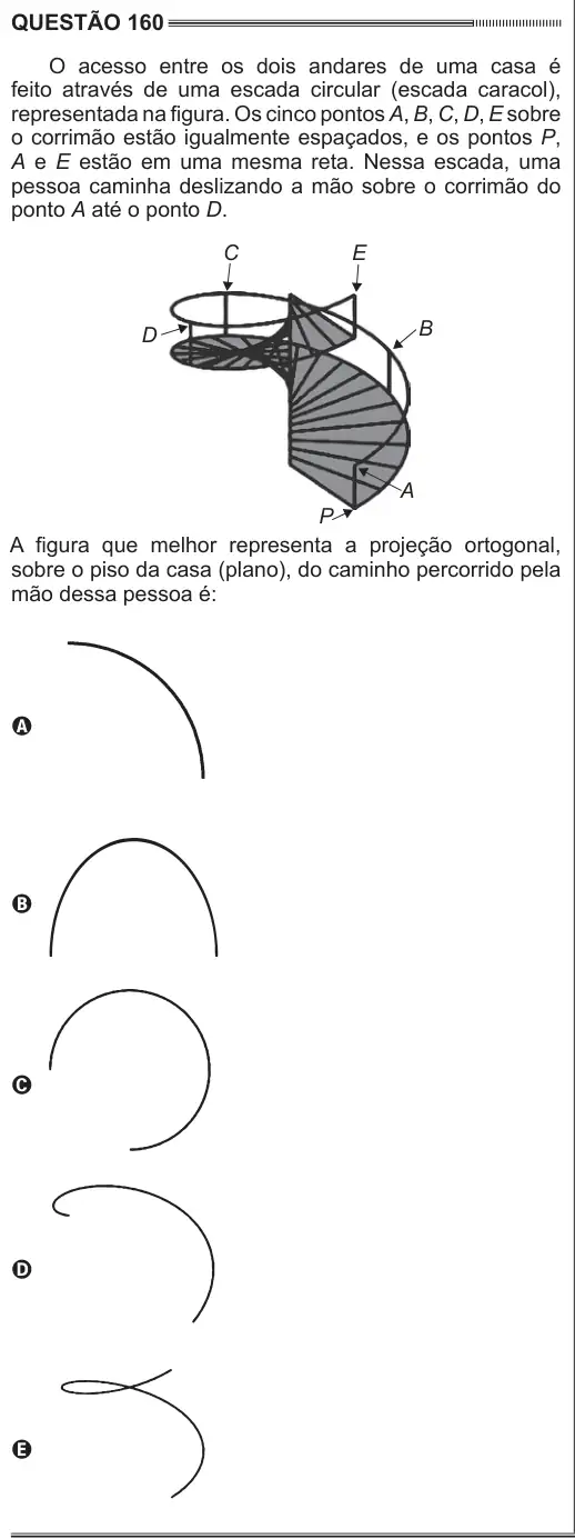 Imagem da questão 160 do ENEM 2014
