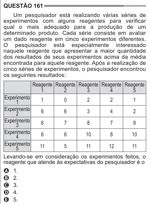 Imagem da questão 161 do ENEM 2014