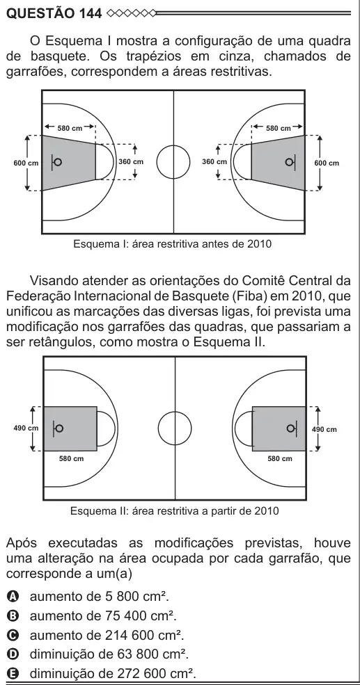 Imagem da questão 144 do ENEM 2015