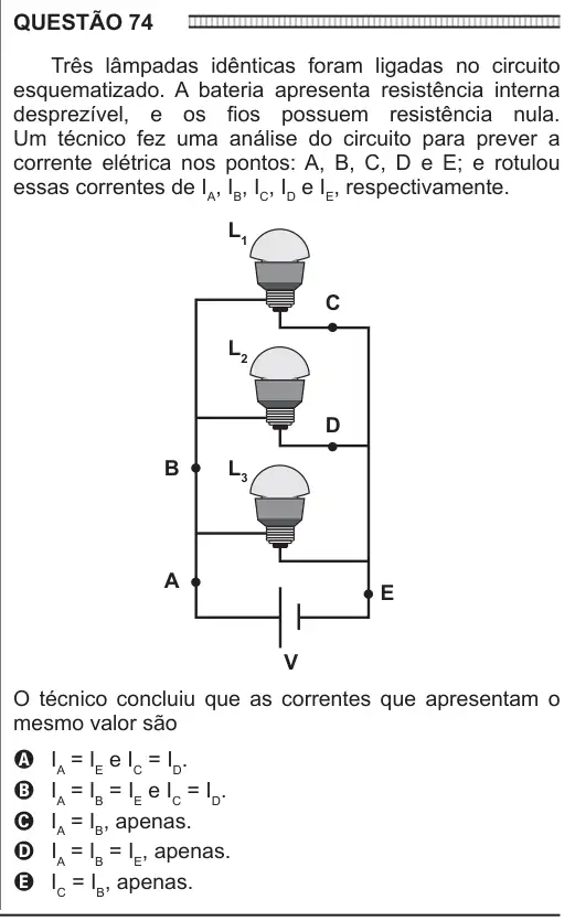 Imagem da questão 74 do ENEM 2016