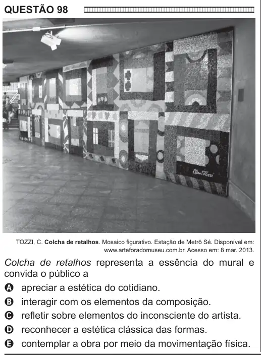 Imagem da questão 98 do ENEM 2016