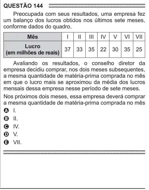 Imagem da questão 144 do ENEM 2016