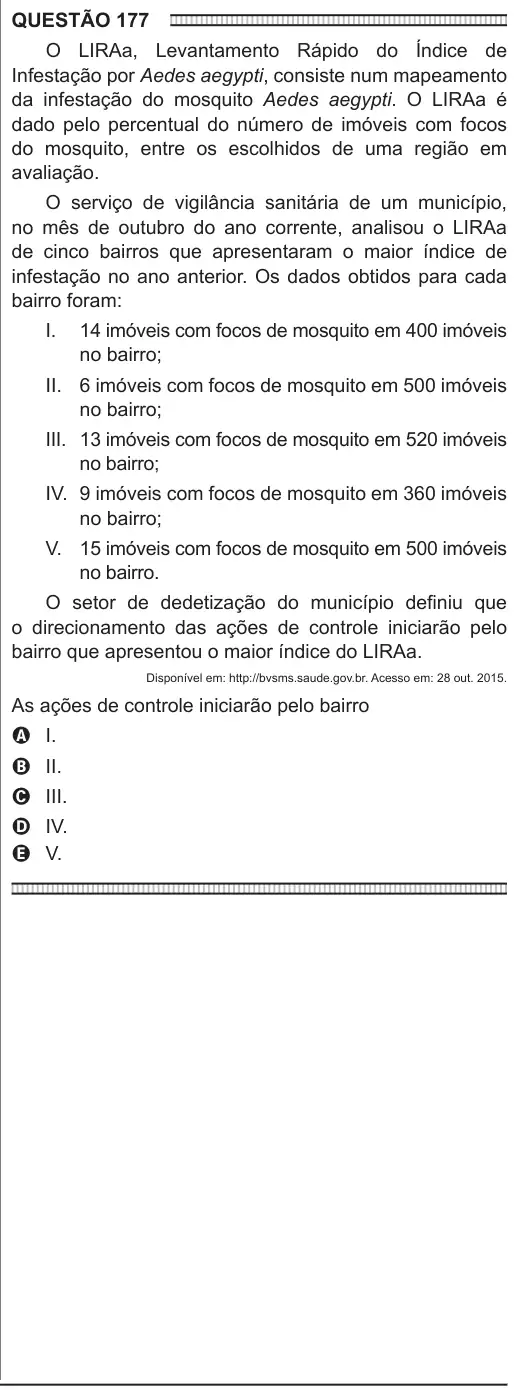 Imagem da questão 177 do ENEM 2016